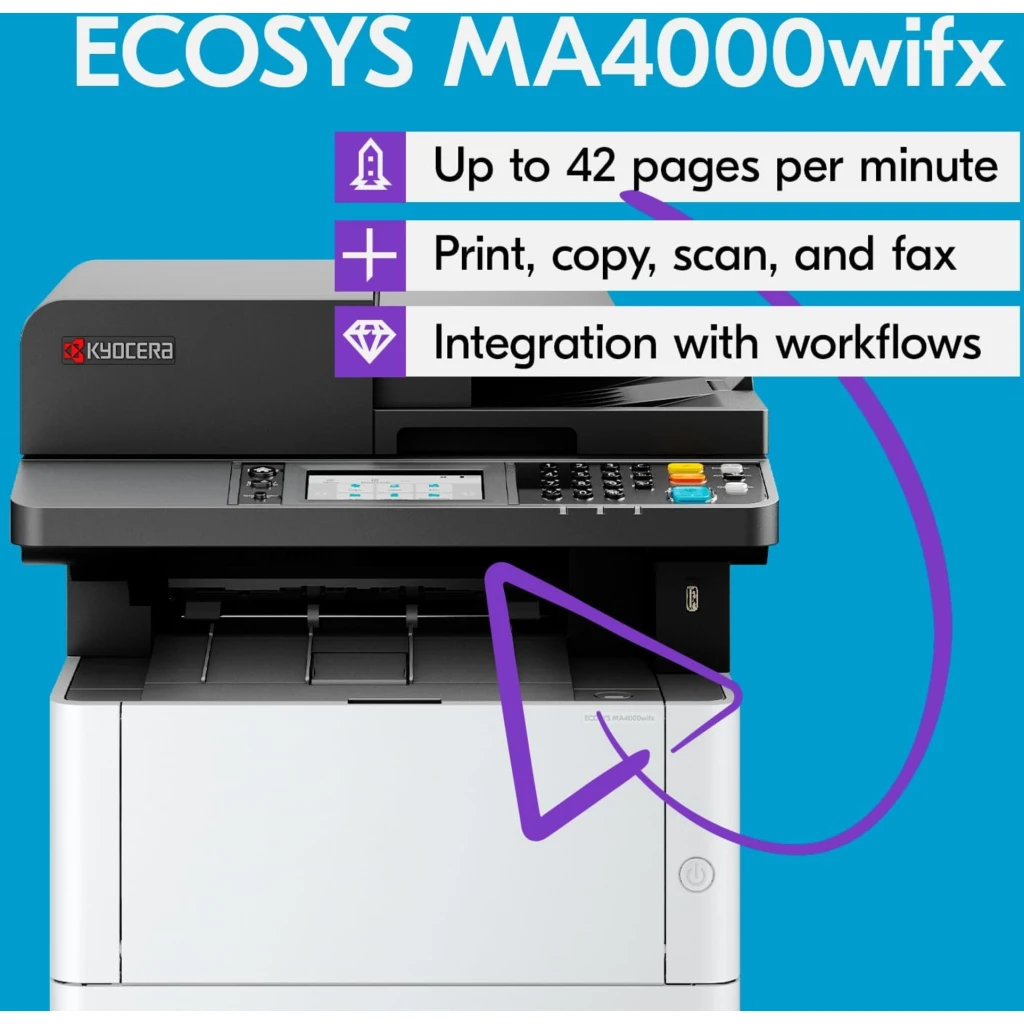 Imagen 1 de Impresora Multifunción Kyocera ECOSYS MA4000wifx Láser B/N WiFi LAN USB