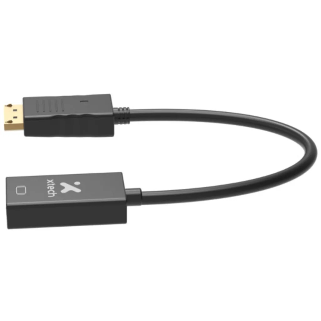 Imagen 5 de Adaptador de Video DisplayPort a HDMI M/H 2K/4K 32 AWG Negro - XTech XTC-378