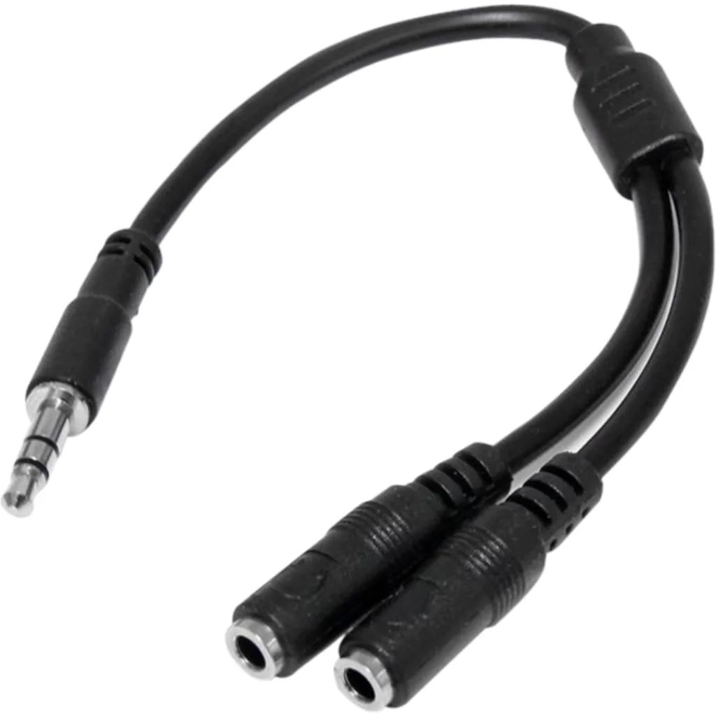 Imagen 2 de Cable de Audio Stereo Jack 3.5mm 1*M/2*H p3 Largo 0.2mts - Startech
