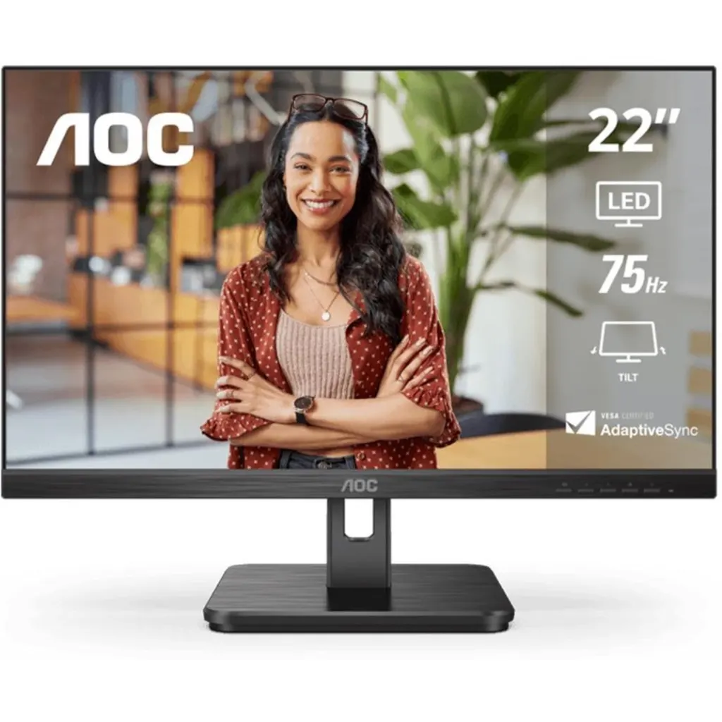 Monitor AOC 22E2HM 22"" FHD 1920*1080 VA HDMI VGA Aux 75Hz