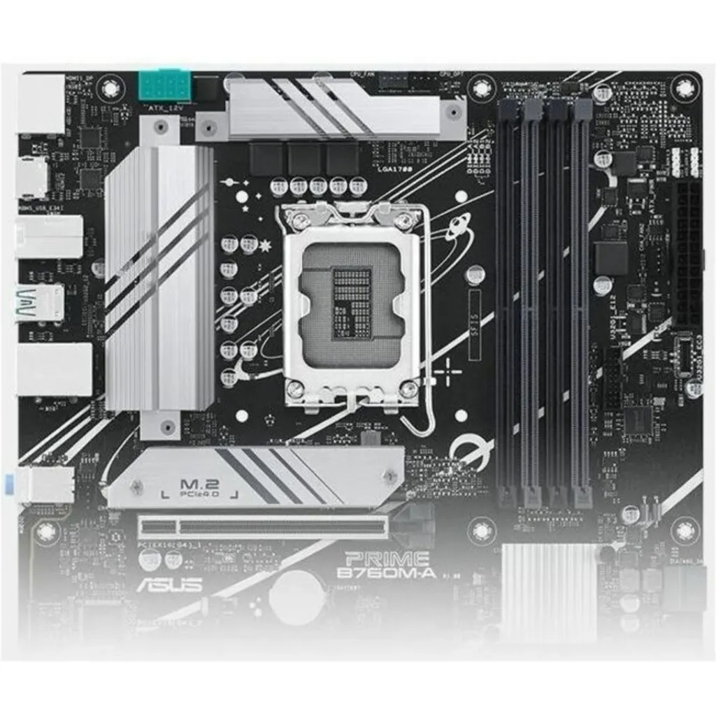 Imagen 1 de Tarjeta Madre Asus PRIME B760M-A LGA1700 13°G 4*DDR5 2*M.2 DP 2*HDMI PS/2 USB3.2