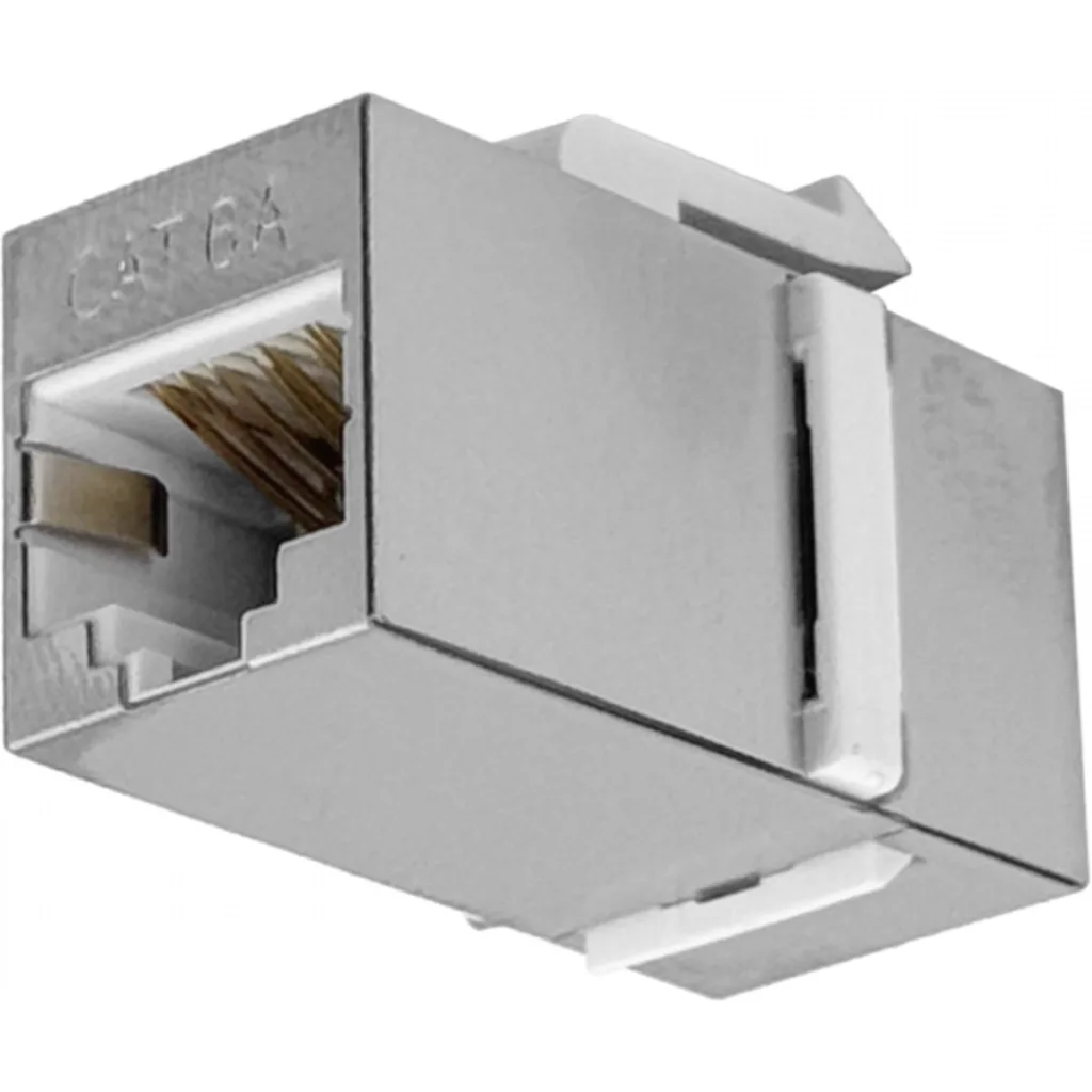 UI 1u Cat6A Blindado Copla RJ45-RJ45 FTP STP UACC-KEYSTONE-COUPLER-C6A