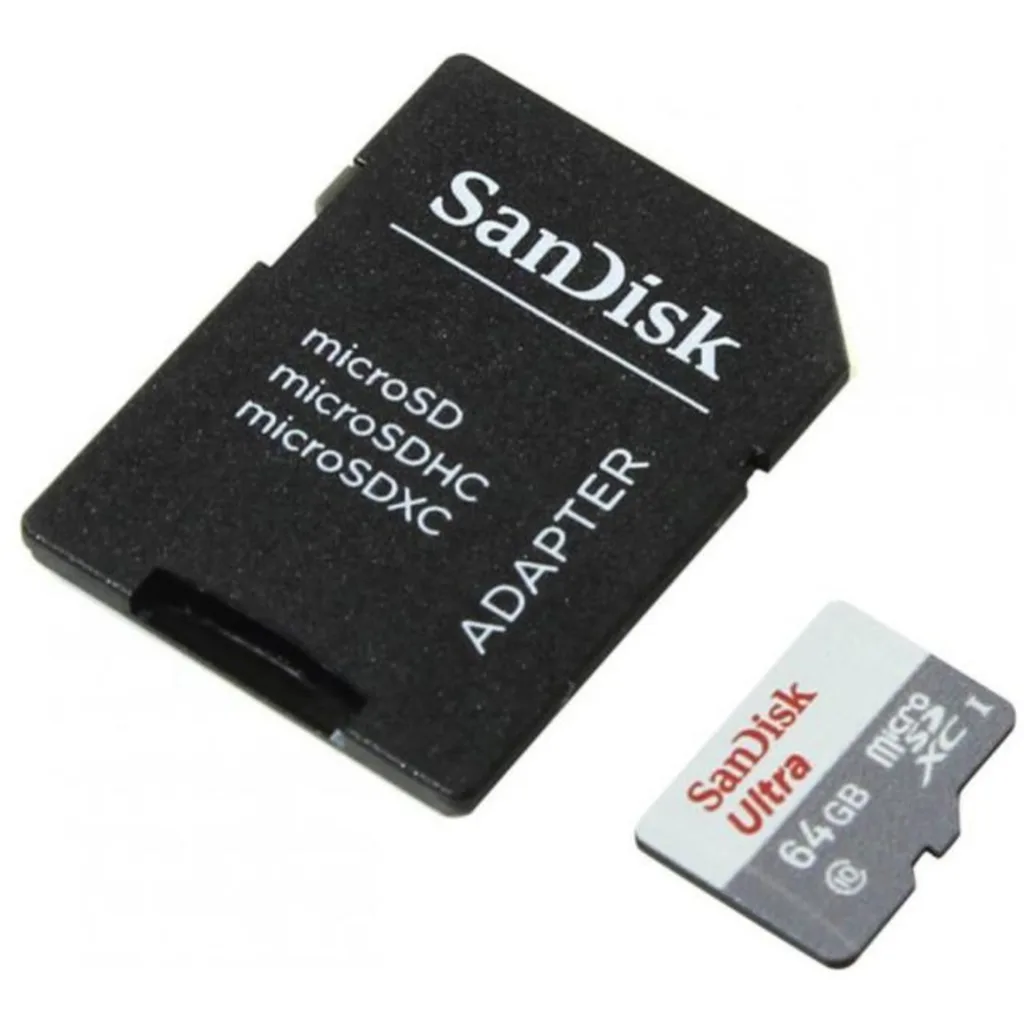 Memoria MicroSDXC 64GB SanDisk ULTRA USH-1 CL10 Lec 100MB/s Con Adaptador