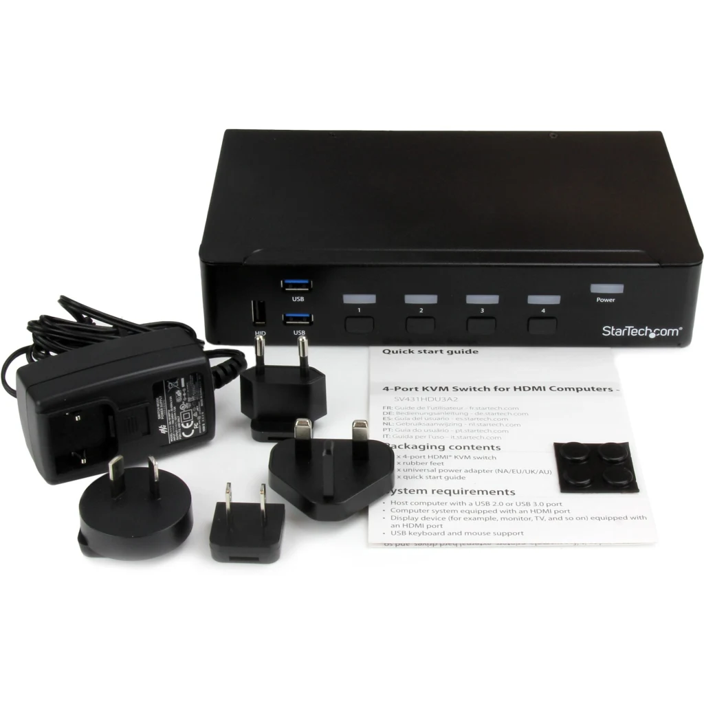 Imagen 4 de Switch Conmutador KVM de 4 Puertos HDMI 1080p con USB 3.0 - StarTech
