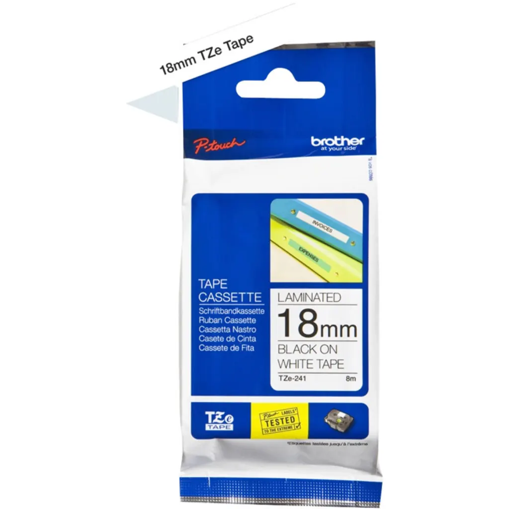 Imagen 4 de Brother laminated tape TZe241 black on white