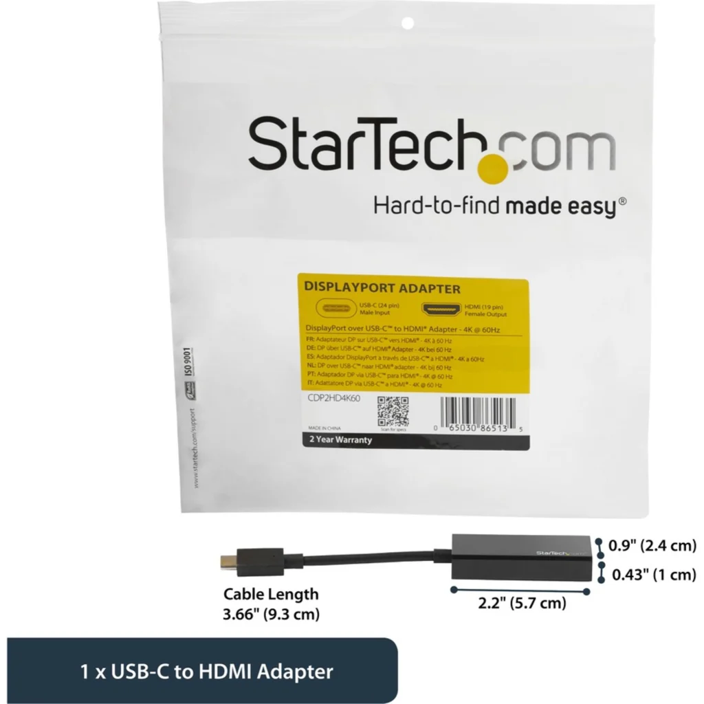 Imagen 3 de Adaptador Conver USB-C Macho a HDMI Hembra para MacBook Chromebook otros 4K 60Hz