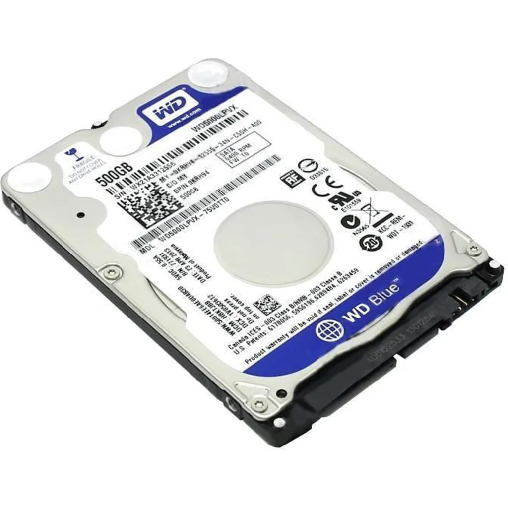 Disco Duro Western Digital Blue 500GB 2.5" 7mm 5400 RPM SATA III 6GB/S 16MB (Reacondicionado)