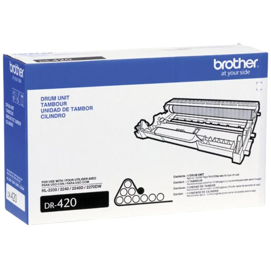 Tambor Brother DR-420 aprox 12000 pag. p/DCP7060D DCP7065DN HL2220  HL2230