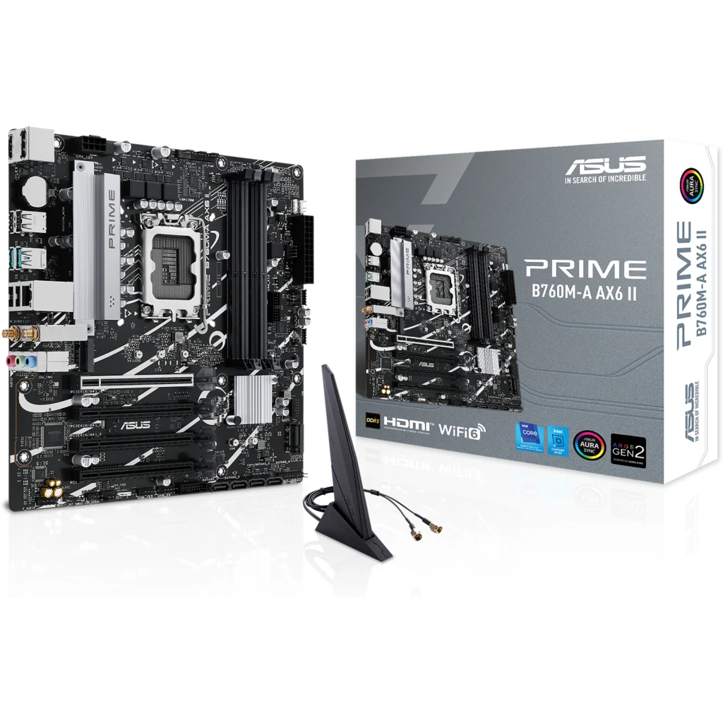 Imagen 5 de Tarjeta madre Asus PRIME B760M-A AX6 II LGA1700 14°G WiFi 4*DDR5 DP HDMI 