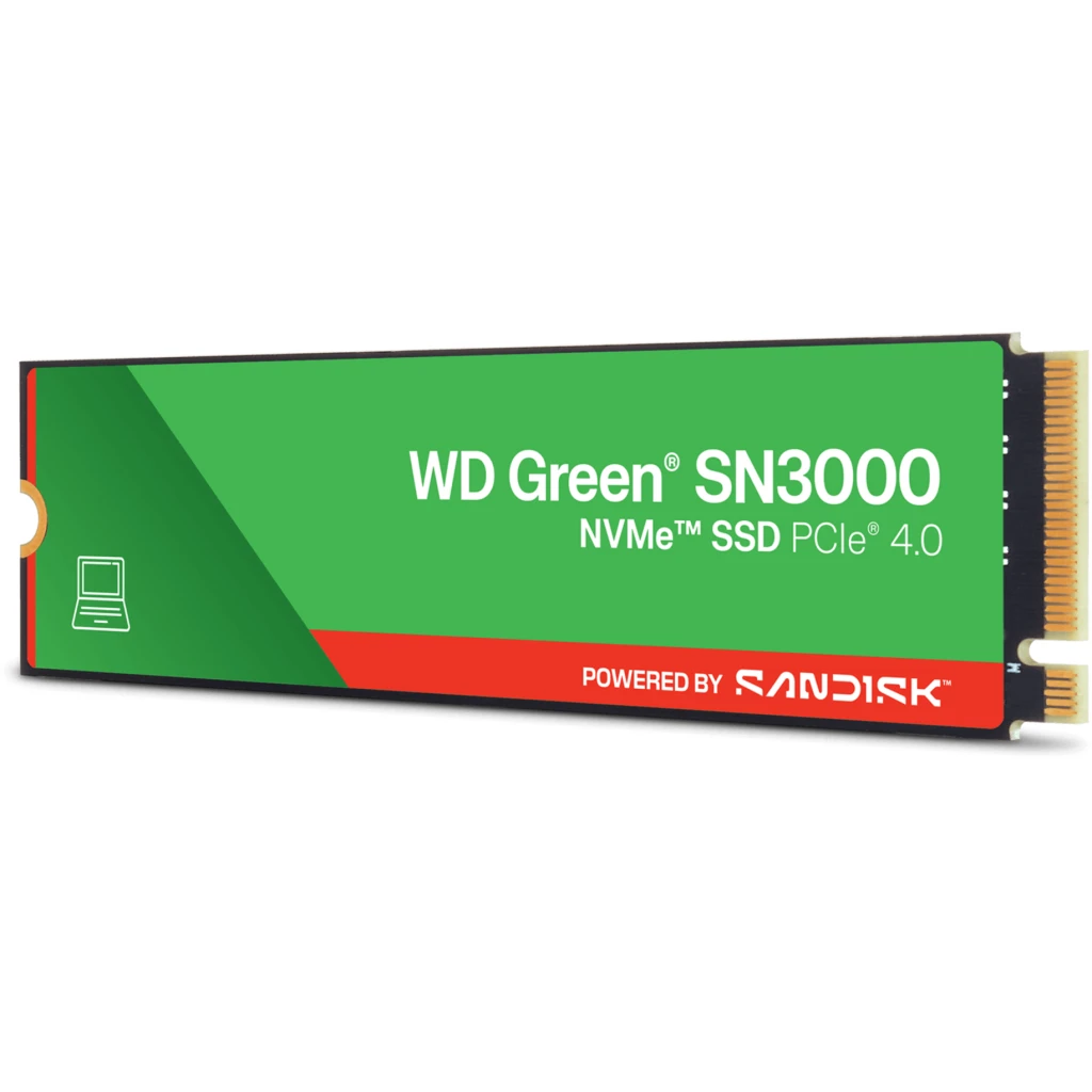 Unidad SSD Western Digital Green SN3000 2TB M.2 22*80 PCIe4 L5000MBs E4200MBs