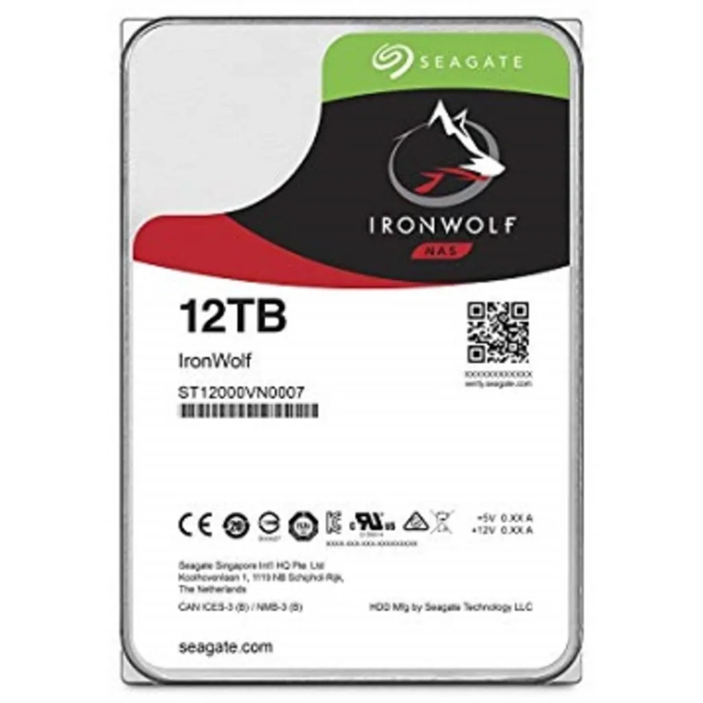 Disco Duro Seagate IronWolf 12TB 3.5" 7200RPM SATA III 6GB/s 256MB para NAS