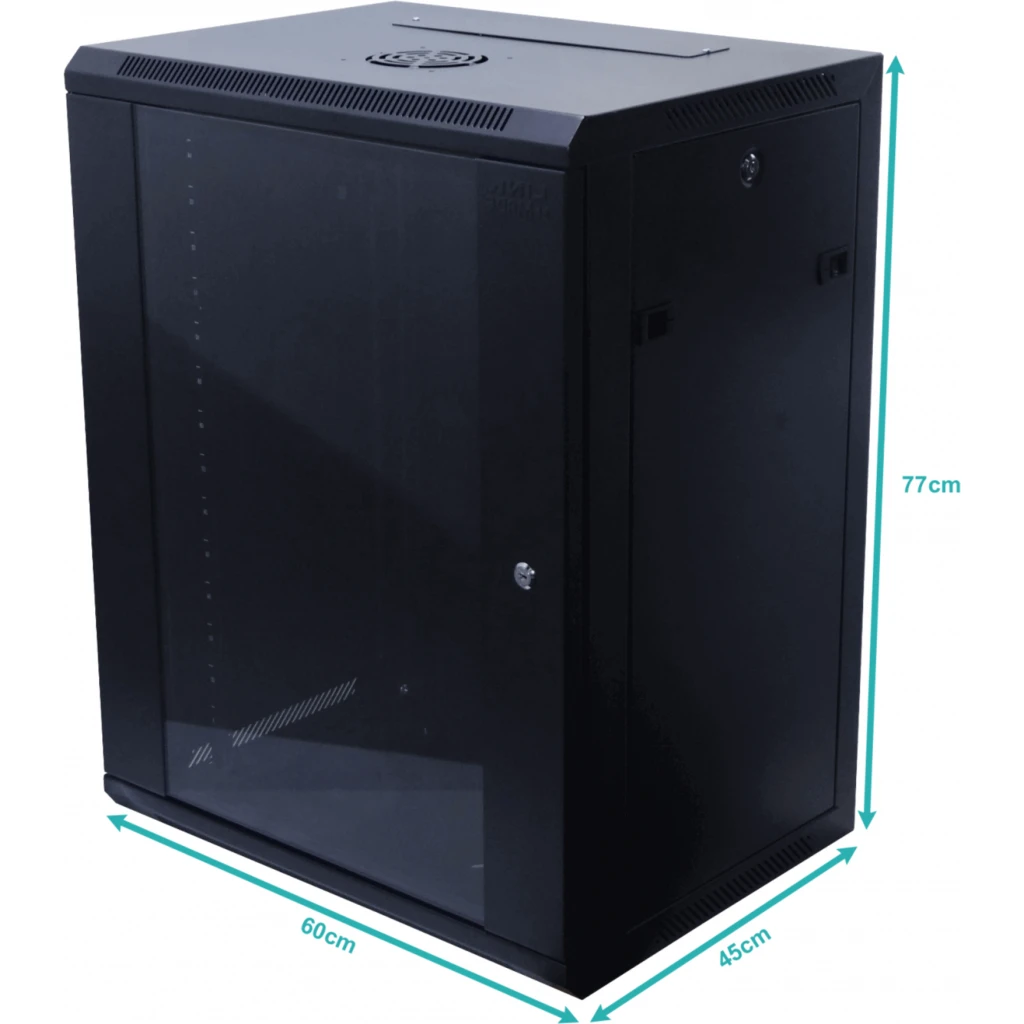 Imagen 4 de LINKMADE RACK PARED 15U 45CM-FONDO NEGRO INC-2U