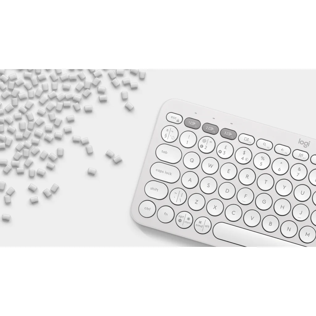 Imagen 6 de Teclado Inalámbrico Logitech Pebble Keys 2 K380S Bluetooth Dongle USB Blanco