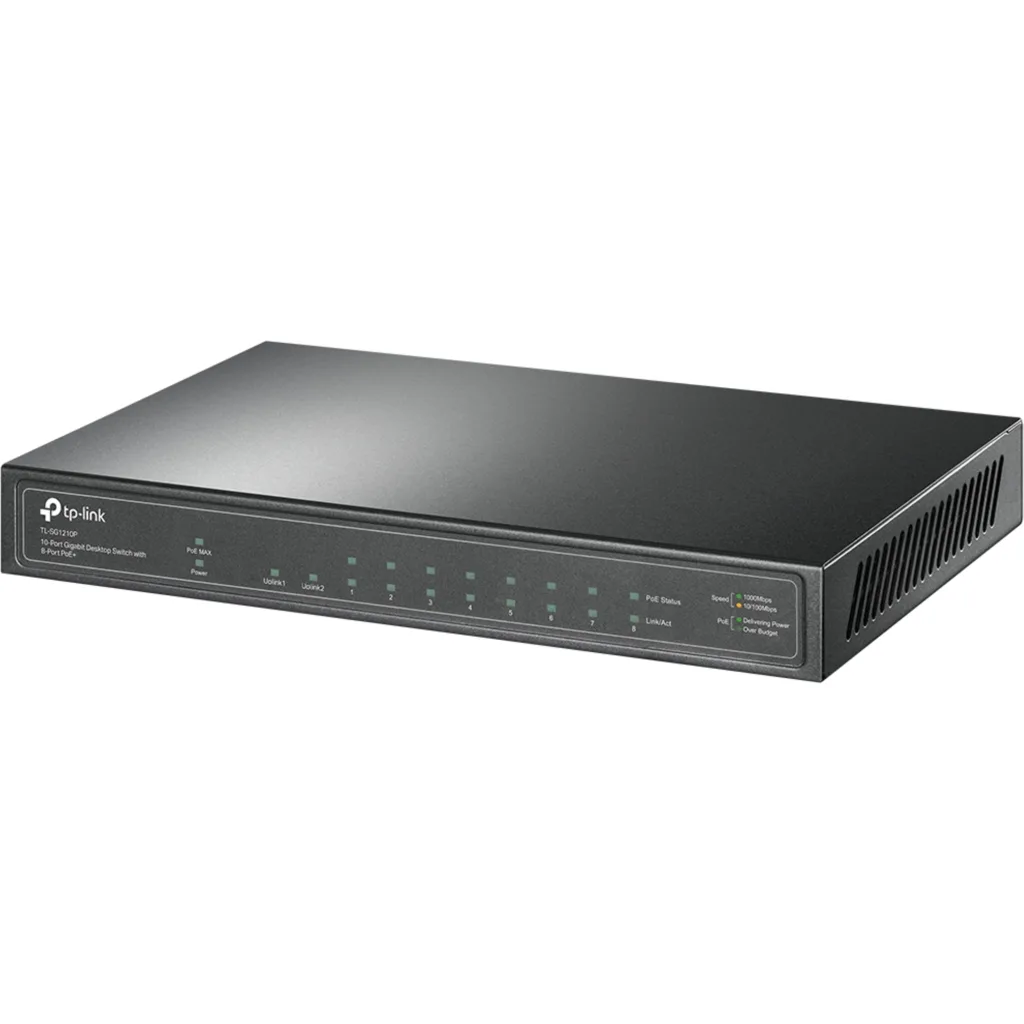 Imagen 2 de Switch TP-Link TL-SG1210P 8x 10/100/1000 (PoE+) + 1x1 sin gestionar 
