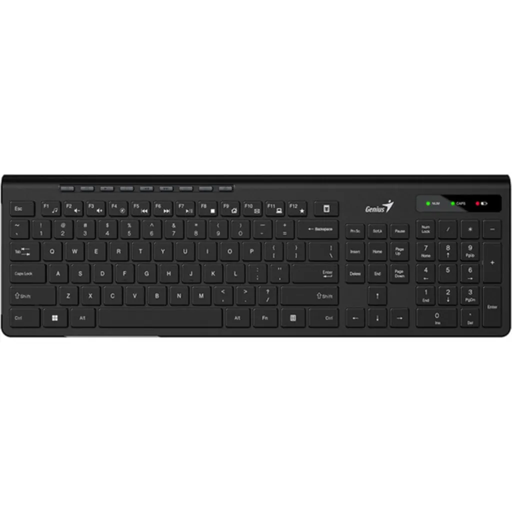 Imagen 2 de Teclado Inalámbrico Ergonómico Genius SlimStar 7230 Tecla color Negro