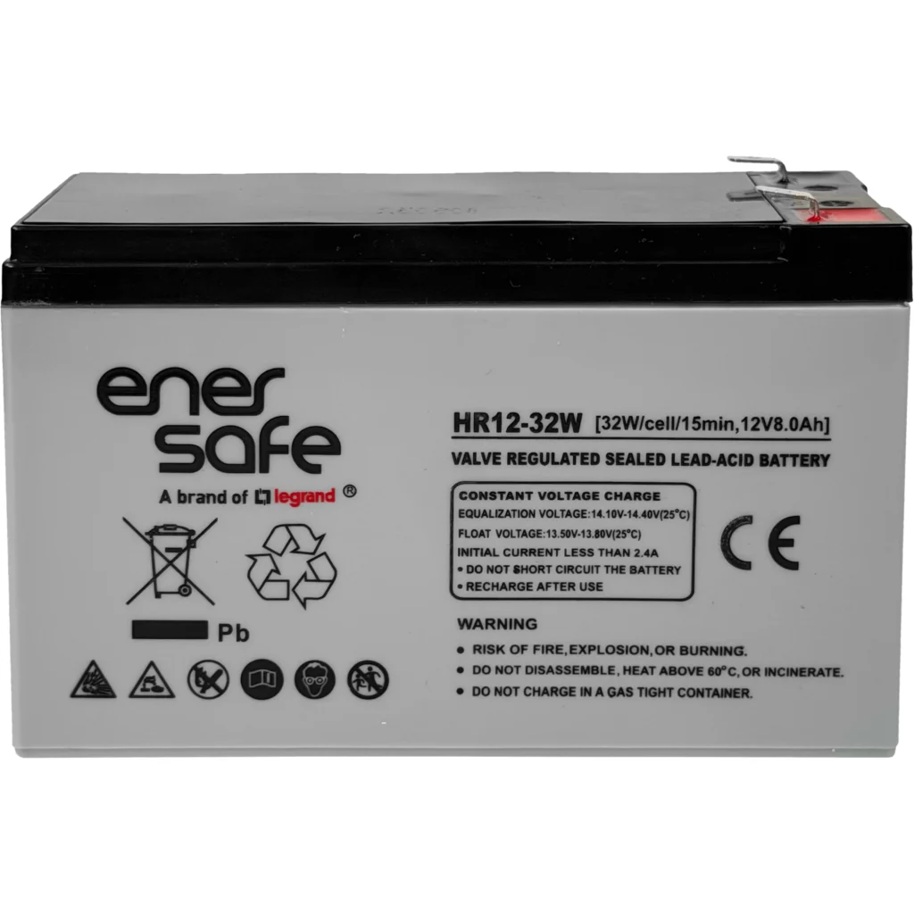 Imagen 2 de ENERSAFE Bateria 8AH Acido-Plomo 12V Sellada VRLA HR12-32W 8AH