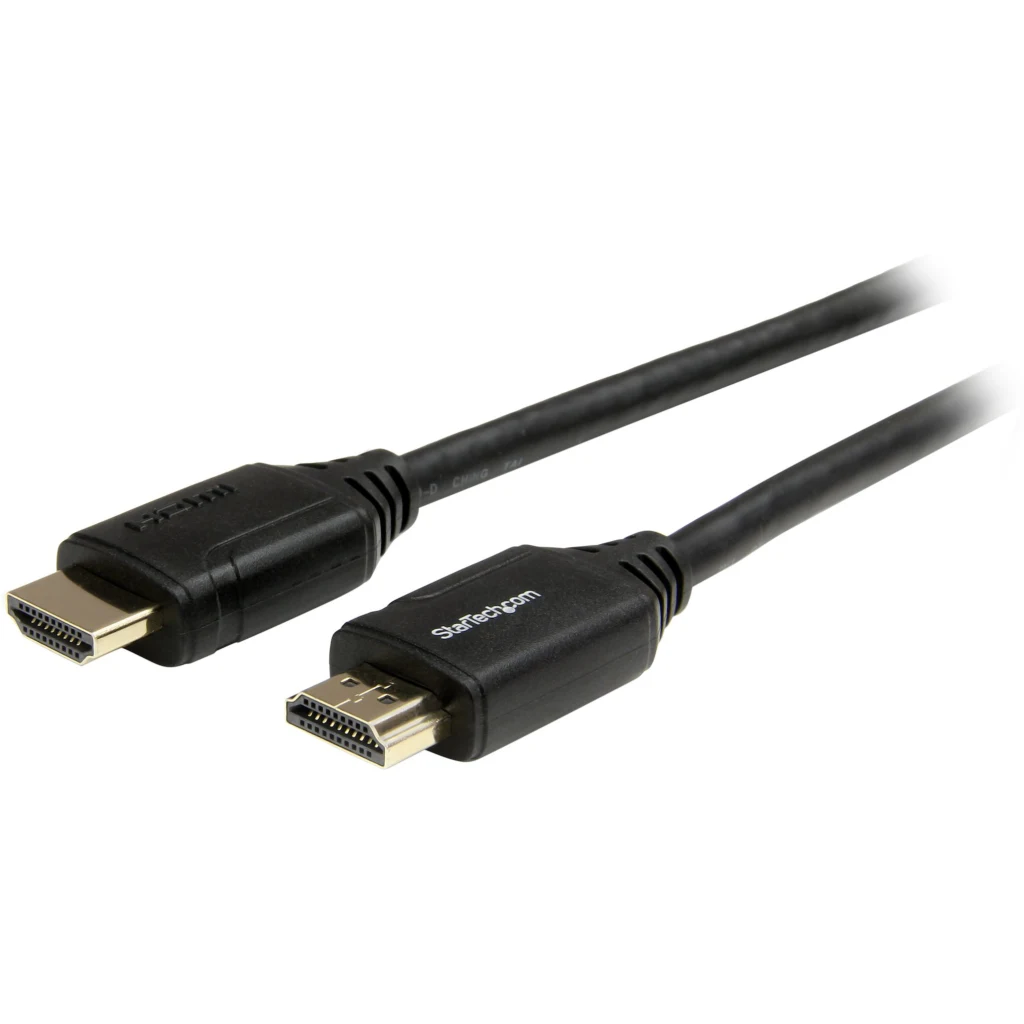 Cable HDMI v2.0 M/M 4K 60 Hz 30AWG  Premium Alta Veloc. Oro 1mt Negro - StarTech