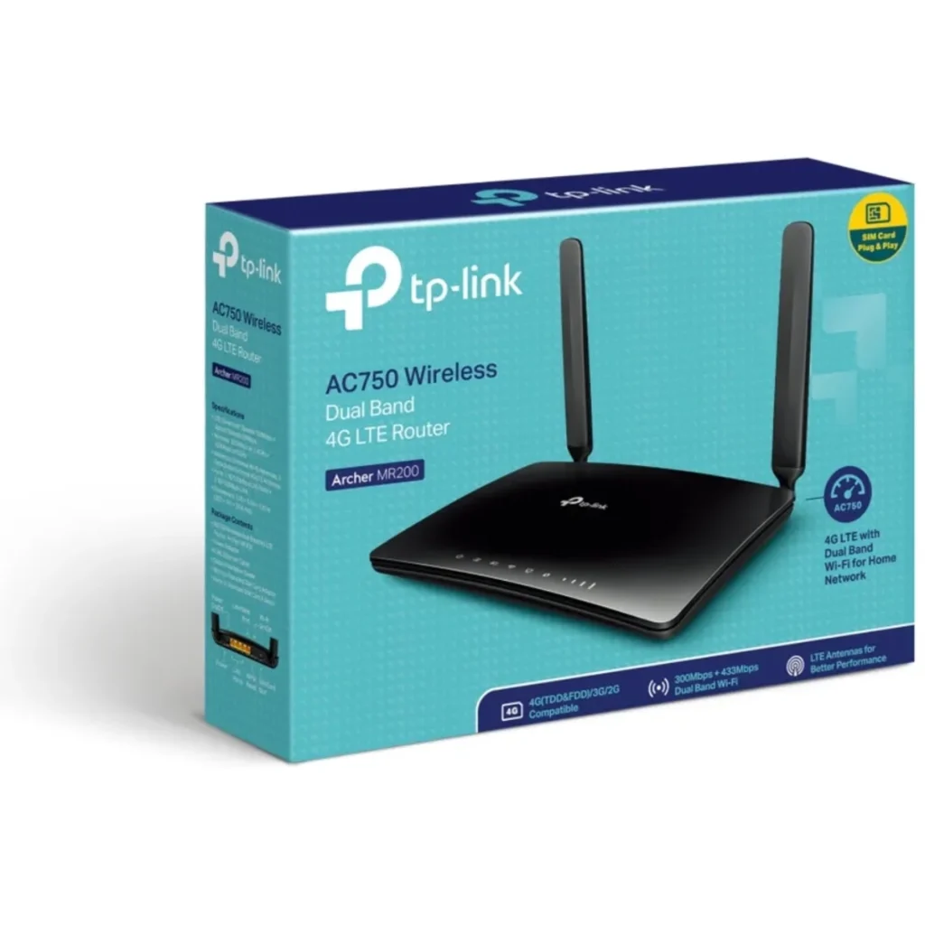 Imagen 3 de Router Móvil SIM 4G Dual-Band AC750 Archer MR200 3*LAN 1*LAN/WAN 1*Ranura SIM