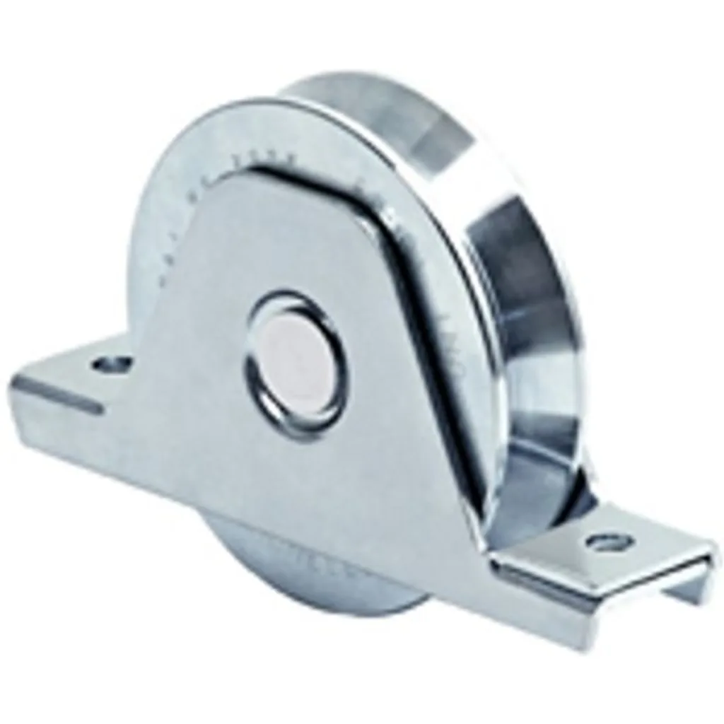 RZ-336V-90-C32. Rueda con soporte interior canal V de 90mm de 1 rodamiento soporta 300 Kg