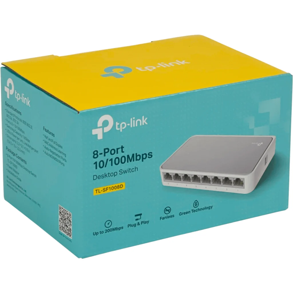 Imagen 3 de Switch TP-Link TL-SF1008D 8 puertos RJ4510/100/Mbps Auto MDI / MDIX