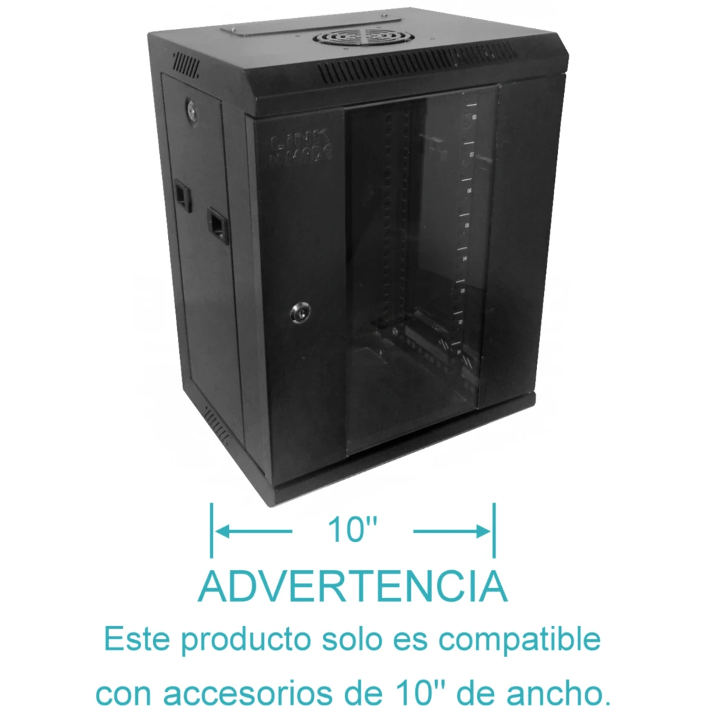 LINKMADE RACK 9U 10-PULG-ANCHO 30CM-FONDO NEGRO