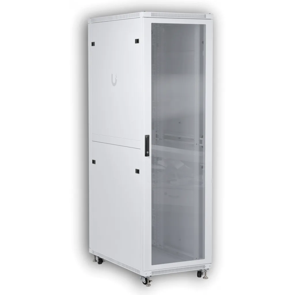 Imagen 2 de UBIQUITI Puerta-Vidrio 42U 1000mm 100cm-Fondo Rack Blanco Ventilador