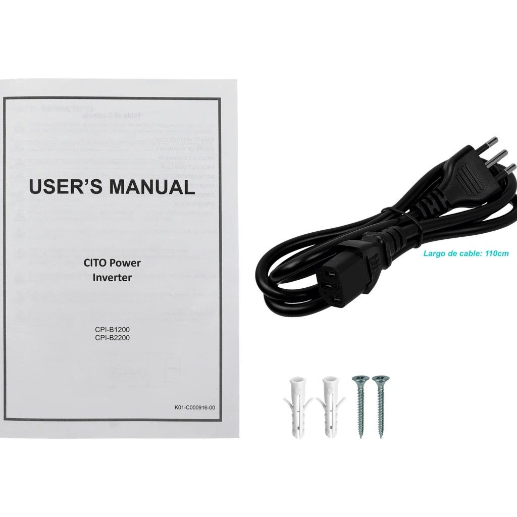 Imagen 1 de CITO 1000W 90-280VAC UPS req-Bat-12VDC inversor Onda-Modificada 15ms