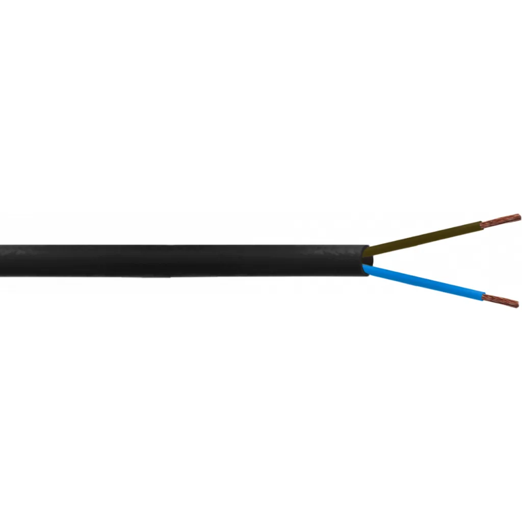NEGRO PVC 2X1,0MM2 100MT CABLE ELECTRICO COBRE RVV 8-10AMP 17AWG 2X1MM