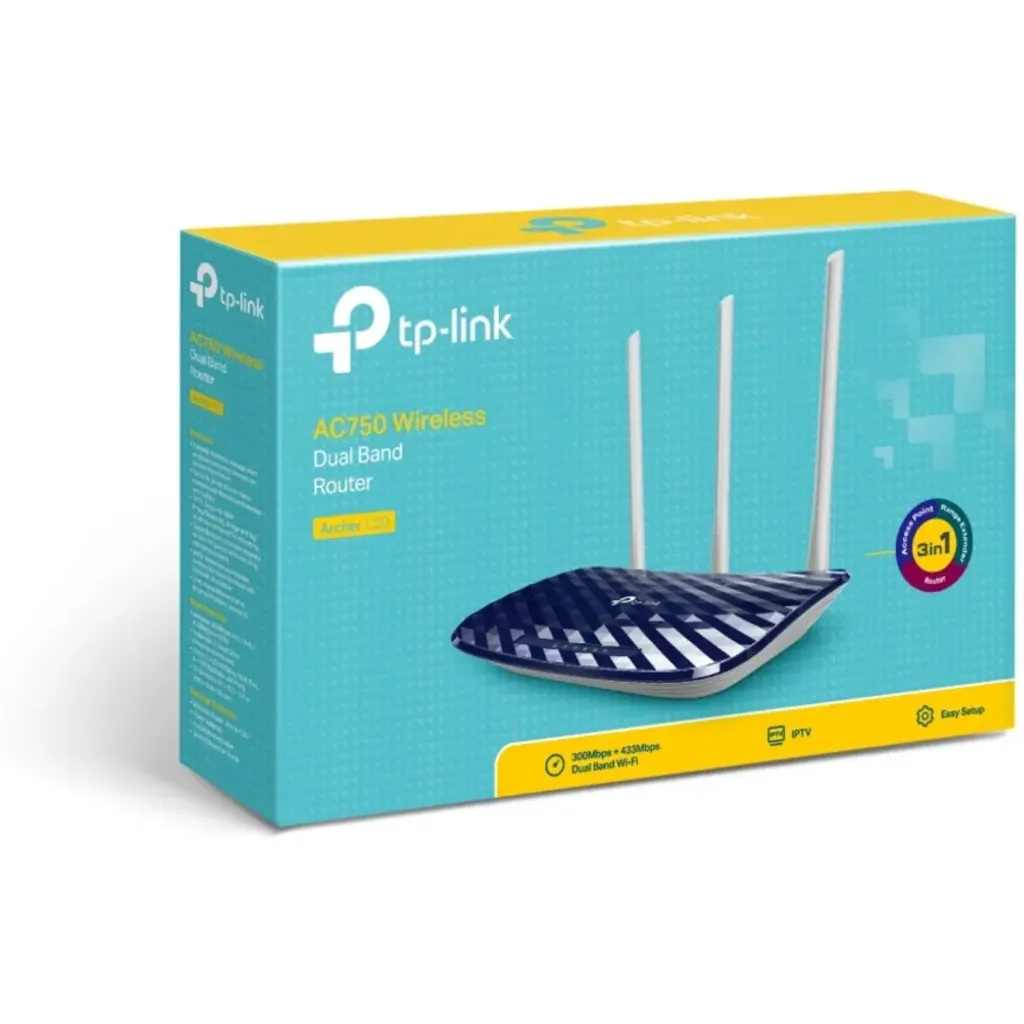 Imagen 1 de Routher TP-Link Archer C20, Inalámbrico Banda Dual AC750