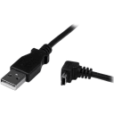 Thumbnail 1 de Cable USB 2.0 Tipo-A a Mini B con ángulo 90° M/M 28AWG Níquel 2mt Negro StarTech