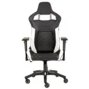 Thumbnail 0 de CORSAIR T1 RACE 2018 - Silla - silla reclinable - reposabrazos - forma de T - nailon, espuma de poliuretano, piel de poliuretano, marco de metal, cuero PVC 3D - negro, blanco