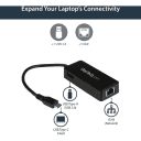 Thumbnail 3 de Adaptador de Red USB-C Gigabit LAN RJ-45 con Puerto USB Extra - StarTech