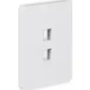 Thumbnail 1 de UI 1-unidad Blanco 2-Keystone Vertical Faceplate Pintable 118x88mm