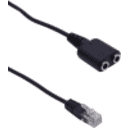 Thumbnail 1 de Cable RJ9 Macho a 2*Jack 3.5mm Hembra, Mic/Audif Cable 25cm para Auricular 3.5mm
