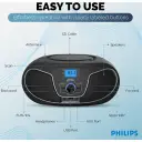 Thumbnail 1 de RADIO BOOMBOX CD BT TAZ3300B PHILIPS