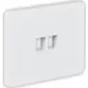Thumbnail 3 de UI 1-unidad Blanco 2-Keystone Horizontal Faceplate Pintable 118x88mm