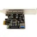 Thumbnail 3 de Tarjeta StarTech, PCIe x1 con 4 Puertos USB 3.0, 3 externos 1 interno 