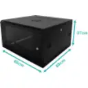 Thumbnail 2 de GABINETE RACK PARED LINKMADE 60CM-FONDO 6U NEGRO