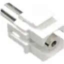 Thumbnail 1 de 3.5mm Keystone Audio-Hembra-Hembra 3,5mm-HH Blanco Phone-1/8