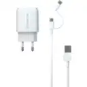 Thumbnail 1 de Cargador USB-C PD Carga rapida 20W para iPhone y iPad Dusted con Cable 2en1 Blanco