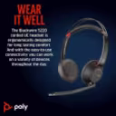 Thumbnail 1 de Audífonos Alámbricos Poly Blackwire 5220, con micrófono, Stereo USB-C Negro