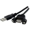 Thumbnail 0 de Cable Extensión USB-A Macho a USB-A Hembra Montaje en Panel Longitud 30 cm 