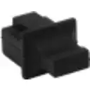 Thumbnail 1 de 10-unids Tapa para Keystone RJ45 Negra Goma