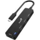 Thumbnail 0 de GENIUS HUB 4 in 1 PLUG TYPE-C to JACK USB 3.0-UH-400-BK