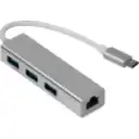 Thumbnail 2 de USB-CM a Ethernet-RJ45 10/100mbps HUB-3-AH Blanco Adaptador LAN USB3.1