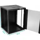 Thumbnail 2 de Gabinete Rack Pared Linkmade RK15-6L, 15U 60cm Fondo, Inc-2U Negro