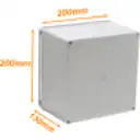 Thumbnail 2 de 200x200x130mm Caja ABS IP66 Tapa-Transparente c/Placa-Aluminio