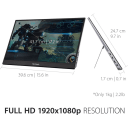 Thumbnail 7 de Monitor Portátil Viewsonic VX1755 17" Gamer IPS FHD 1920*1080 Mini HDMI 2*USB-C