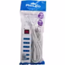 Thumbnail 2 de Alargador Eléctrico 6 Tomas c/Switch 3mts Color blanco - Philco