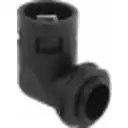 Thumbnail 2 de 25mm Codo Salida Caja Prensa Estopa p/Conduit Flexible Plastico Negro